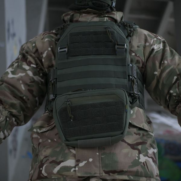 Сумка-напашник M Kiborg з балістичним пакетом 1 клас захисту Militex GU Сordura Khaki 10857 фото