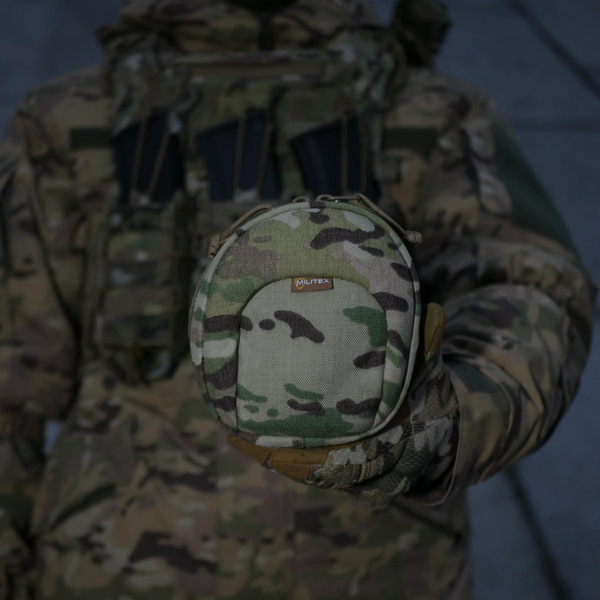 Подсумок Militex (L) для защиты наушников наушники Cordura original USA Мультикам 14180 фото