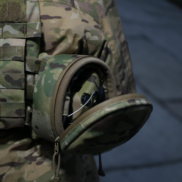 Подсумок Militex (L) для защиты наушников наушники Cordura original USA Мультикам 14180 фото