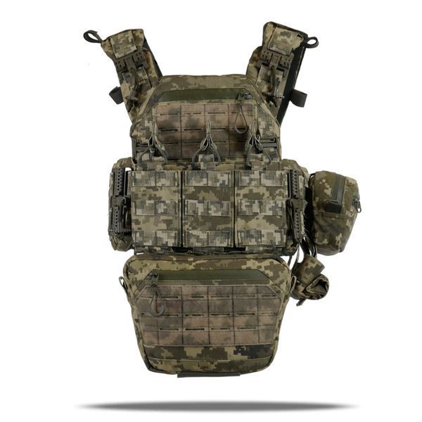 Комплект плитоноска Kiborg GU Gen.2 + 6 подсумков Пиксель 3837 фото