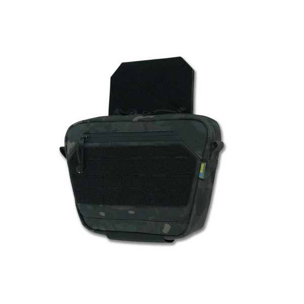 Сумка-напашник M Kiborg с баллистическим пакетом 2 класс защиты PE Militex GU Сordura Black Multicam 10866 фото