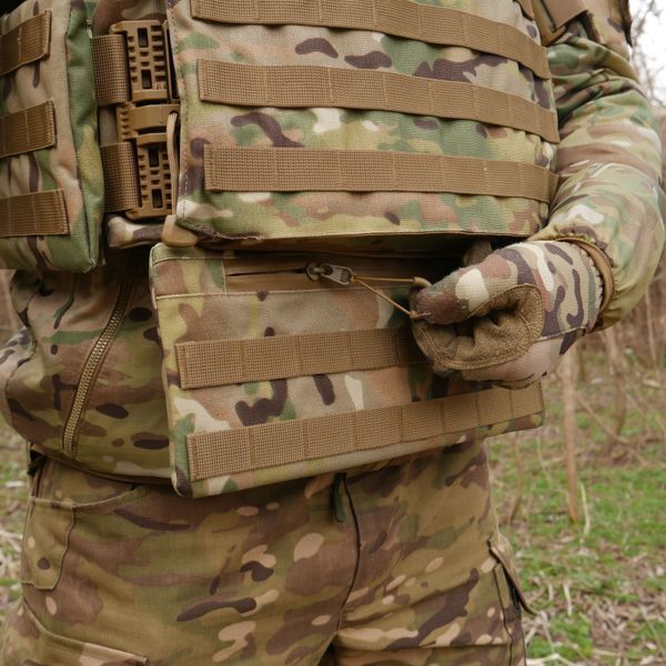 Защита живота (кишечник) Kiborg с баллистическим пакетом 1 класс защиты Militex Multicam 3754 фото