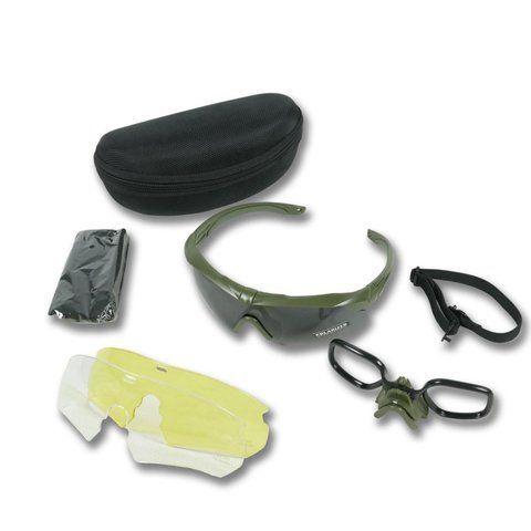 Тактические очки Polarized uv400 C5 с 3 линзами и Хаки оправа 6905 фото