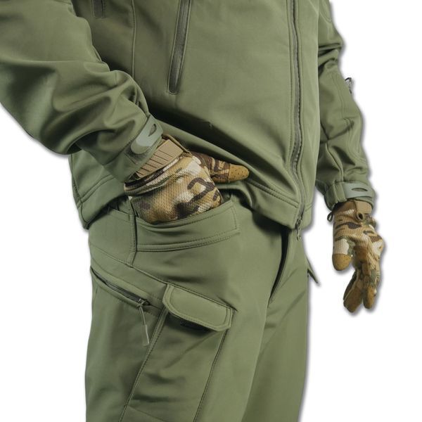 Тактический демисезонный костюм Softshell Олива 10982 фото