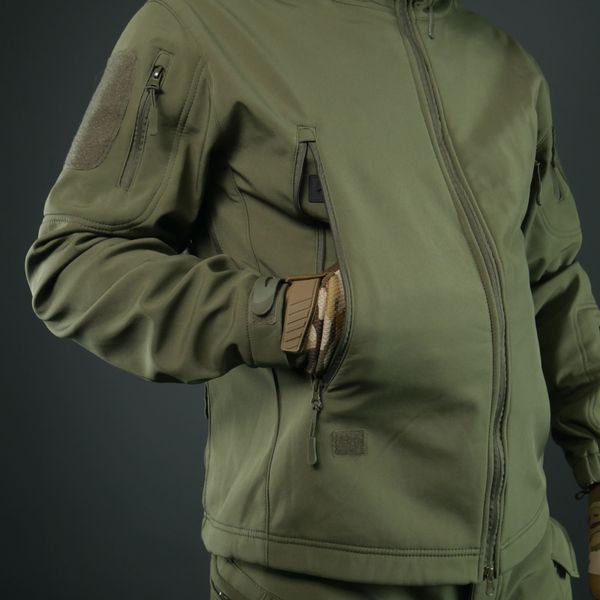 Тактический демисезонный костюм Softshell Олива 10982 фото