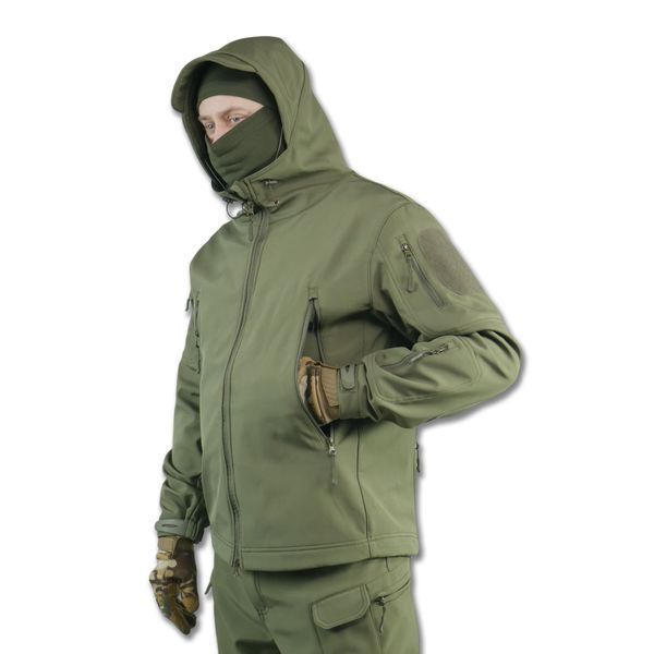Тактический демисезонный костюм Softshell Олива 10982 фото
