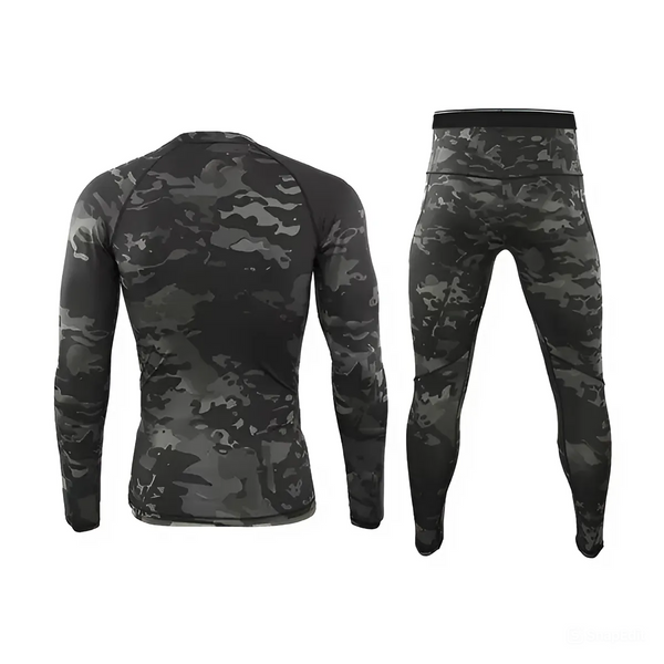 Термобілизна чорний мультикам ESDY Tactical Thermal 10929 фото
