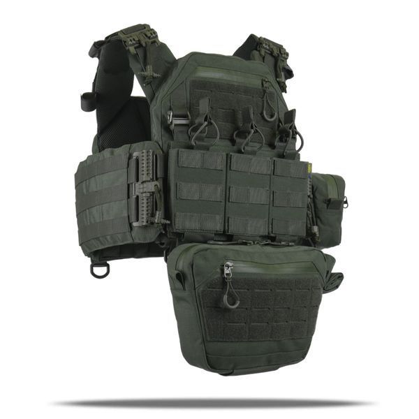 Комплект плитоноска Kiborg GU Gen.2 + 6 підсумків Хакі 3962 фото