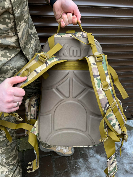 Тактичний рюкзак Molle Assault 55л + (3 органайзери) Мультикам 10889 фото