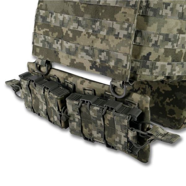 Комплект плитоноска Kiborg Gen.2 + 2 подсумки с баллистической защитой 2 класса &mdash; Пиксель 15796 фото