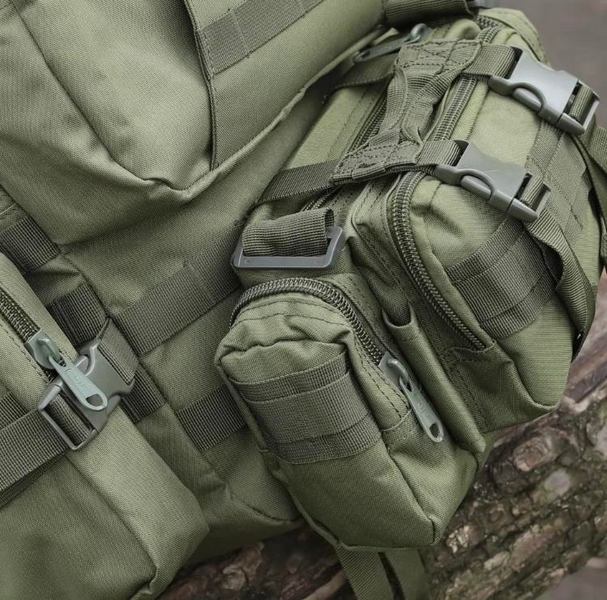 Тактичний рюкзак Molle Assault 55л + (3 органайзери) Олива 10891 фото