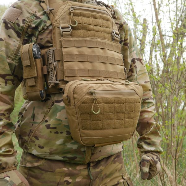 Сумка-напашник XL з балістичним пакетом 1 клас захисту Kiborg GU Сordura Coyote 3784 фото